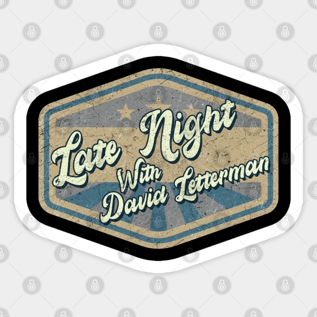 vintage Late Night with David Letterman Sticker by KOKOS PAPA